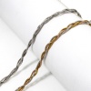 Picture of Vacuum Plating 304 Stainless Steel Weave Braided Snake Chain Necklace For DIY Jewelry Making Multicolor 45cm(17.7") long, Chain Size: 4mm