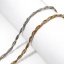 Immagine di 1 Pz Placcatura Sottovuoto 304 Acciaio Inossidabile Catena di Serpente Intrecciata Intrecciata Collana Multicolore 45cm Lunghezza, Dimensione della Catena 4mm