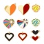Immagine di 2 Pz Placcatura Sottovuoto 304 Acciaio Inossidabile San Valentino Ciondoli Cuore Oro Placcato Multicolore Smalto