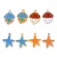 Picture of Eco-friendly 304 Stainless Steel Ocean Jewelry Charms Multicolor Jellyfish Star Fish Enamel