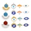 Picture of Eco-friendly 304 Stainless Steel Religious Charms Multicolor Marquise Evil Eye Enamel