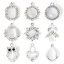 Picture of Zinc Based Alloy & Glass Charms Silver Tone Cat's Eye Imitation