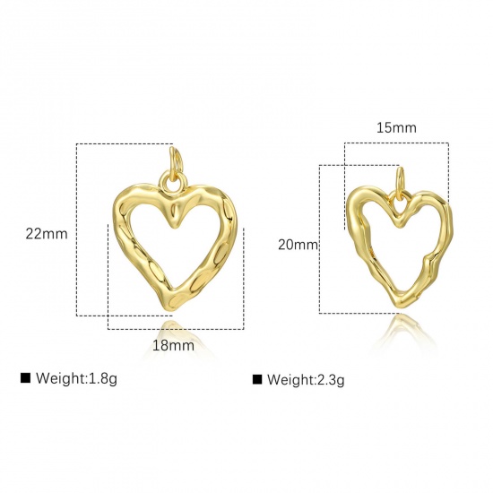 Picture of Brass Valentine's Day Charms Multicolor Heart