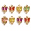 Imagen de 20 Unidades 304 Acero Inoxidable & Vidrio Conectores Dijes Colgantes Mariposa 7mm x 6mm