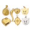 Picture of Vacuum Plating 304 Stainless Steel Simple Charms Multicolor Halloween Devil Hollow