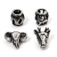 Image de 2 Pcs Perles pour DIY Fabrication de Bijoux en 304 Acier Inoxydable Argent Vieilli Animal