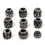 Picture of 304 Stainless Steel Beads For DIY Jewelry Making Barrel Antique Silver Color Texture