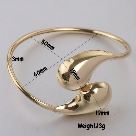 Picture of Eco-friendly Hip Hop Simple Multicolor 304 Stainless Steel Comma Drop Smooth Blank Metal Strips For DIY Cuff Bracelet Bangle Making Jewelry Findings For Women Party