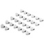 Picture of 304 Stainless Steel Valentine's Day Beads For DIY Jewelry Making Heart Silver Tone Capital Alphabet Initial Letter Message " A-Z " 8mm x 7mm, Hole: Approx 2mm