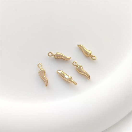 Picture of Eco-friendly Brass Charms 14K Real Gold Plated Vegetable Animal 3D