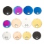 Picture of 304 Stainless Steel Pet ID Dog Collar Name Tag Blank Stamping Tags Charms Round Paw Print Multicolor Double-sided Polishing