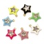 Immagine di 1 Pz Ottone Ciondoli Stella a Cinque Punte Placcato Oro 18K Multicolore Smalto Trasparente Strass 13mm x 12mm