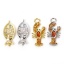 Bild von Messing Ozean Schmuck Charms Languste Fisch Micro Pave Bunt Zirkonia
