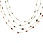 Picture of Vacuum Plating 304 Stainless Steel Beaded Chain Necklace 18K Gold Plated Multicolor Round Faceted 40cm(15.7") long