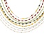Immagine di 1 Pz Placcatura Sottovuoto 304 Acciaio Inossidabile Catena di Perline Collana Placcato Oro 18K Multicolore Cilindrico Sezione 40cm Lunghezza