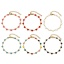 Immagine di 1 Pz 304 Acciaio Inossidabile Catena a Maglia Fatta a Mano Braccialetti Multicolore Cuore Smalto a Doppia Faccia 17cm Lunghezza