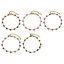 Picture of Vacuum Plating 304 Stainless Steel Enamelled Sequins Handmade Link Chain Bracelets 18K Gold Plated Multicolor Heart Glitter 17cm(6.7") long