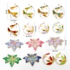 Picture of Eco-friendly Vacuum Plating 304 Stainless Steel Flora Collection Pendants Gold Plated Enamel