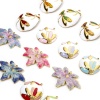 Picture of Eco-friendly Vacuum Plating 304 Stainless Steel Flora Collection Pendants Gold Plated Enamel