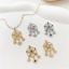 Immagine di 1 Pz Ottone Natale Ciondoli Acchiappa sogni Multicolore Fiocco di Neve Filigrana Trasparente Cubic Zirconiae 24mm x 14mm