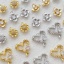 Immagine di 2 Pz Ottone Ciondoli Fiore Multicolore Cuore Trasparente Cubic Zirconiae