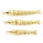 Picture of Eco-friendly Brass Ocean Jewelry Pendants 18K Real Gold Plated Fish Animal Movable 3D Wine Red Cubic Zirconia