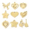 Picture of Vacuum Plating 304 Stainless Steel Charms 18K Gold Plated