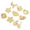 Picture of Vacuum Plating 304 Stainless Steel Charms 18K Gold Plated