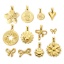 Imagen de 2 Unidades 304 Acero Inoxidable Colgantes Charms Bowknot Chapado en Oro Girasol