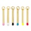 Immagine di 1 Pz Ecologico Ottone Ciondoli 18K Vero Oro Placcato Multicolore Smalto 27mm x 2mm