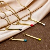 Picture of Eco-friendly Brass Charms 18K Real Gold Plated Multicolor Enamel Match 3D 27mm x 2mm
