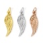 Picture of Eco-friendly Brass Charms Real Gold Plated Wing 24mm x 6.5mm
