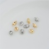 Bild von 2 Stück Messing Perlen zur DIY-Schmuckherstellung Echtgold plattiert Planet Oval