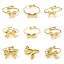 Picture of Vacuum Plating 304 Stainless Steel Open Rings 18K Gold Plated Bowknot