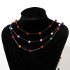 Picture of 304 Stainless Steel & Natural Shell Beaded Chain For Handmade DIY Jewelry Making Findings Round Silver Tone