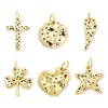 Picture of Eco-friendly Brass Charms 18K Real Gold Plated Multicolour Cubic Zirconia