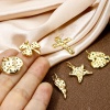 Picture of Eco-friendly Brass Charms 18K Real Gold Plated Multicolour Cubic Zirconia