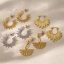 Imagen de 1 Par Elegante Oro Real Chapado 304 Acero Inoxidable Rayos de Sol Pendientes Para Mujeres