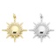 Immagine di 1 Pz Ecologico Ottone Galassia Ciondoli Pendenti Sole Vero Oro Placcato Micro Spianare Trasparente Cubic Zirconiae 3.4cm x 2.8cm