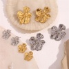 Bild von 1 Paar Umweltfreundlich Stilvoll Echtgold plattiert 316L Edelstahl Blumen Ohrring Ohrstecker Für Frauen
