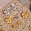Bild von 1 Paar Umweltfreundlich Stilvoll Echtgold plattiert 316L Edelstahl Blumen Ohrring Ohrstecker Für Frauen