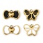 Picture of Eco-friendly Vacuum Plating 304 Stainless Steel Insect Charms 14K Real Gold Plated Butterfly Animal Bowknot Enamel