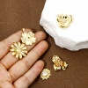 Image de 1 Pièce Breloques en Laiton Respectueux de la Nature Fleur Plaqué Or Véritable 18K 3D