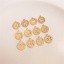 Picture of Eco-friendly Brass Mini Charms 14K Real Gold Plated Round Constellation Hollow 10mm