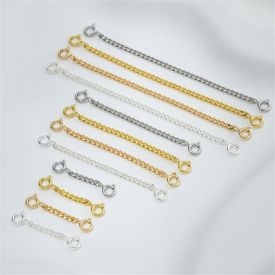 Picture of Eco-friendly Brass Extender Chain Real Gold Plated With Spring Ring Clasp