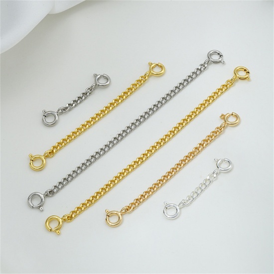 Picture of Eco-friendly Brass Extender Chain Real Gold Plated With Spring Ring Clasp