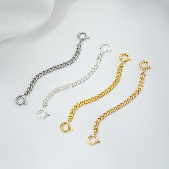 Picture of Eco-friendly Brass Extender Chain Real Gold Plated With Spring Ring Clasp