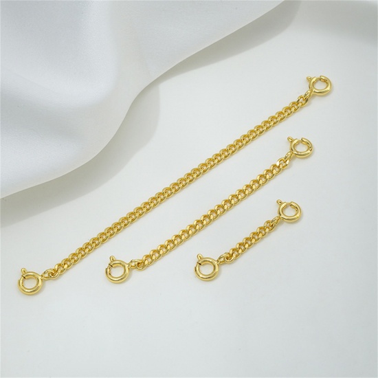 Picture of Eco-friendly Brass Extender Chain Real Gold Plated With Spring Ring Clasp