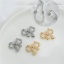 Immagine di 1 Pz Ecologico Ottone Abiti Pendenti Charms Connettori Accessori Cravatta a Farfalla Vero Oro Placcato Micro Spianare Trasparente Cubic Zirconiae 22mm x 19mm