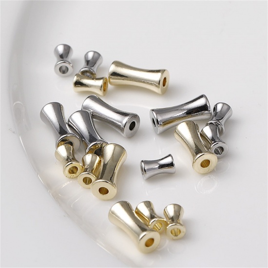 Picture of Brass Beads For DIY Jewelry Making Multicolor Bamboo-shaped